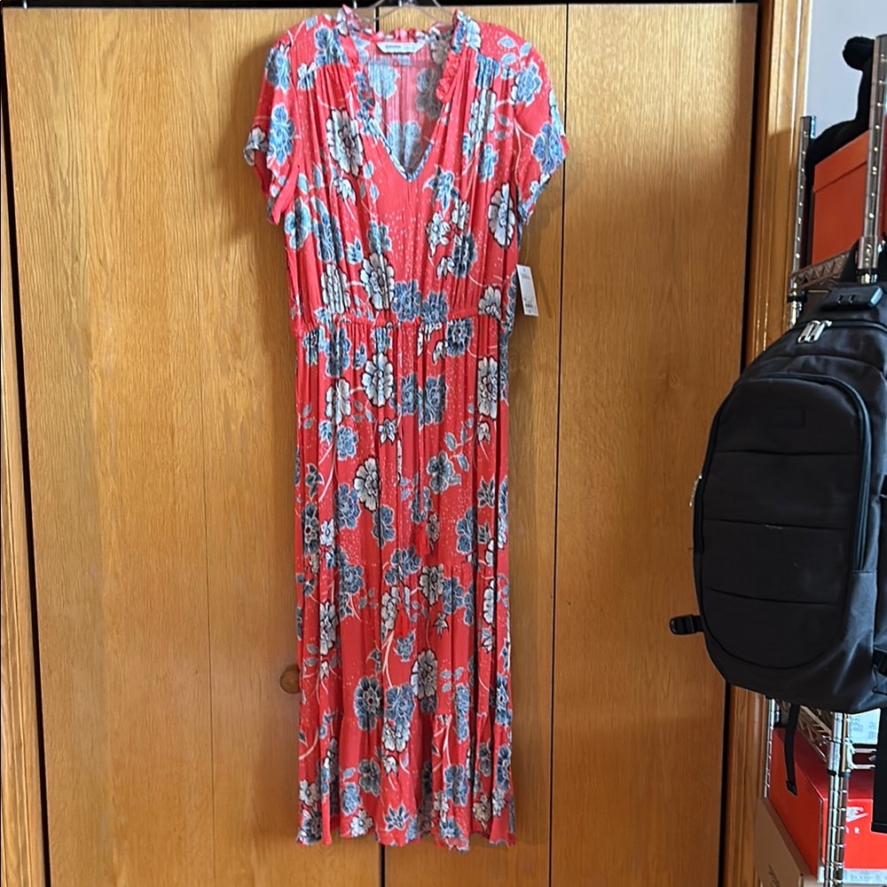 Floral Red Dress